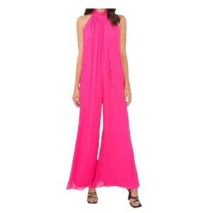 Vince Camuto Halter Jumpsuit Pomegranate Pink XS NWT